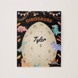 Puzzle Dinosaures d'aquarelle adorable avec gros Oeuf Din