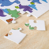 Puzzle Dinosaures de dessin animé mignons (Côté)
