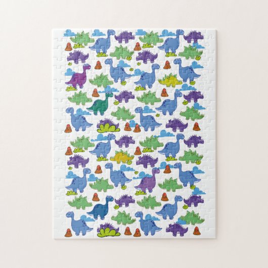 Puzzle Dinosaures de dessin animé mignons (Vertical)