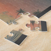 Puzzle Dinosaures Vintage, Carnotaurus Rugissant dans la (Côté)