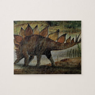 Puzzle Dinosaures Vintage, Stégosaure, Queue avec des poi