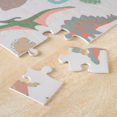 Puzzle Dinosaurs Kids Hand Drawn Boho Dinosaur Pattern (Côté)