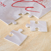 Puzzle Diplômé moderne Red Script Photo Graduate (Côté)