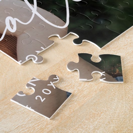 Puzzle Diplôme photo de script blanc moderne (Côté)