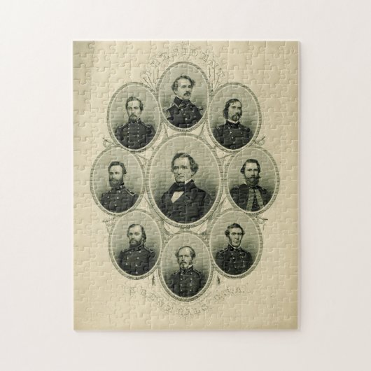 Puzzle Dirigeants du Sud de la Guerre civile (Vertical)