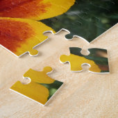 Puzzle Disco Marigold Orange et Rouge Fleur d'été (Côté)