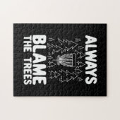 Puzzle Disk Golf Toujours Blâmer Les Arbres (Horizontal)