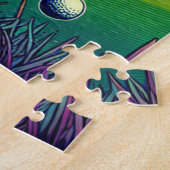 Puzzle Disque golf Alien avec fond de planète (Côté)