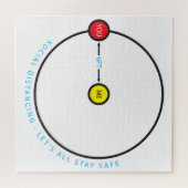 Puzzle Distances sociales - 6 Six Pieds Graphiques Restez (Horizontal)