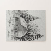 Puzzle Distant Barne Sketch I (Horizontal)