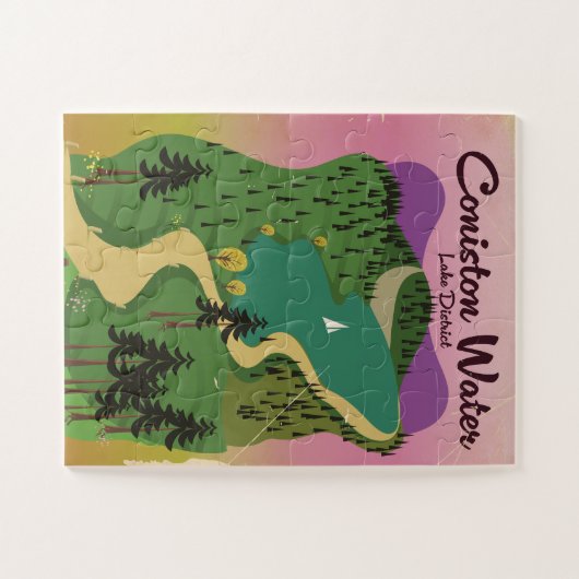 Puzzle District de Coniston Water Lake (Horizontal)