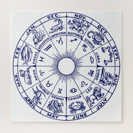 Puzzle do-it-yourself Diagramme en zodiaque couleur #1 - (Vertical)