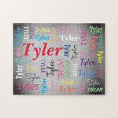 Puzzle do-it-yourself Nom Message, Plusieurs Styles Coule (Horizontal)