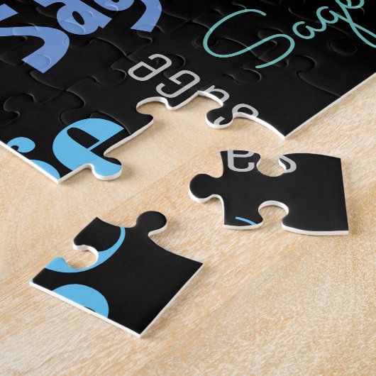 Puzzle do-it-yourself nom ou message dans plusieurs style (Côté)