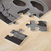 Puzzle Doberman Citrouille Halloween effroi (Côté)