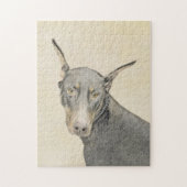 Puzzle Doberman Pinscher Peinture - Art Chien original (Vertical)