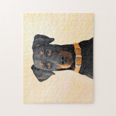 Puzzle Doberman Pinscher Peinture non découpée Art origin (Vertical)