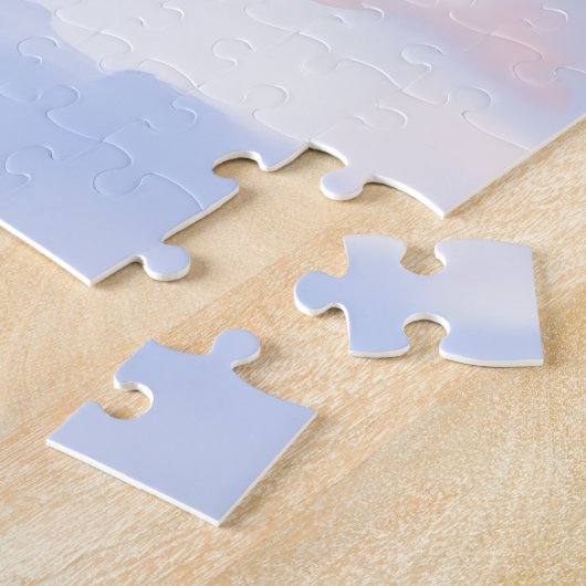 Puzzle Doberman Pinscher Snowy Village Santa Hat Christma (Côté)