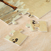 Puzzle Dobermann à l'image de peinture de plage (Côté)