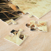 Puzzle Dobermann en roseaux secs peignant l'image (Côté)