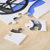 Puzzle Docteur Wheeling Patient In Wheelchair de bande (Côté)