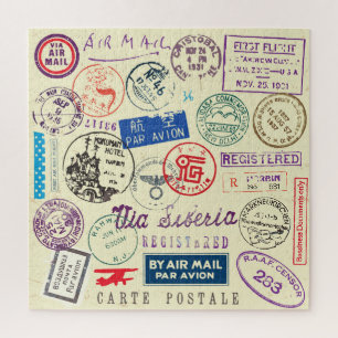 Puzzle Document vintage : Collection de jeux d'horodatage