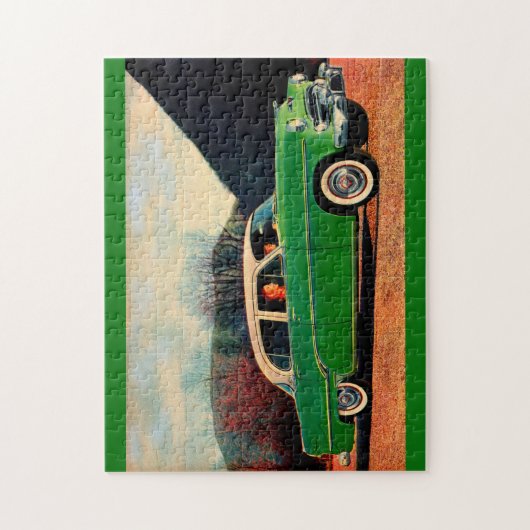 Puzzle Dodge Royal V8 1954 en vert (Vertical)