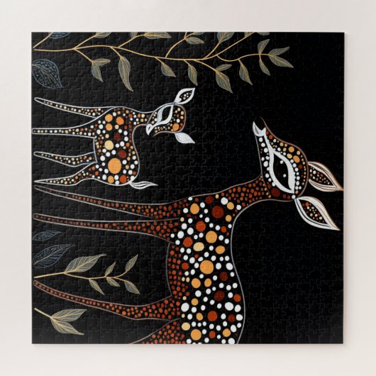 Puzzle Doe and fawn (Horizontal)