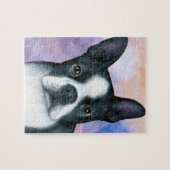 Puzzle dog 128 color Boston Terrier (Horizontal)
