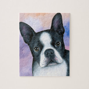 Puzzle dog 128 color Boston Terrier