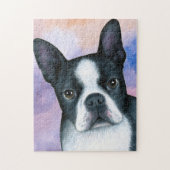 Puzzle dog 128 color Boston Terrier (Vertical)