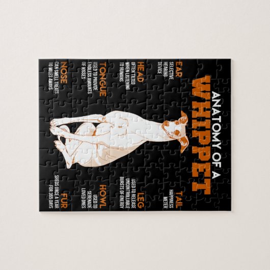 Puzzle Dog | anatomy of a whippet dogs t funny vend (Horizontal)