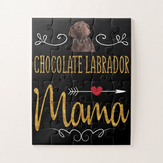 Puzzle Dog Lover Chocolate Labrador (Vertical)