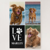 Puzzle Dog Lover Photo Collage Custom Love Name Pet (Vertical)