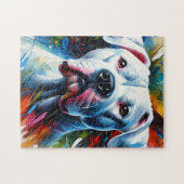 Puzzle Dogo Argentino Chien Acrylique Impression | Coloré (Horizontal)