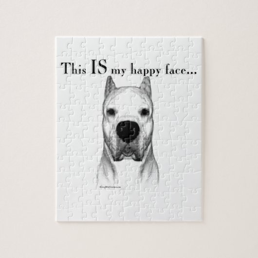 Puzzle Dogo Argentino Joyeux Visage (Vertical)