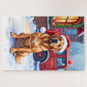 Puzzle Dogue de Bordeaux Firefighter Station Santa Hat (Horizontal)