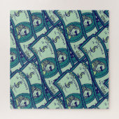 Puzzle Dollar Billets : Motif d'argent transparent (Horizontal)