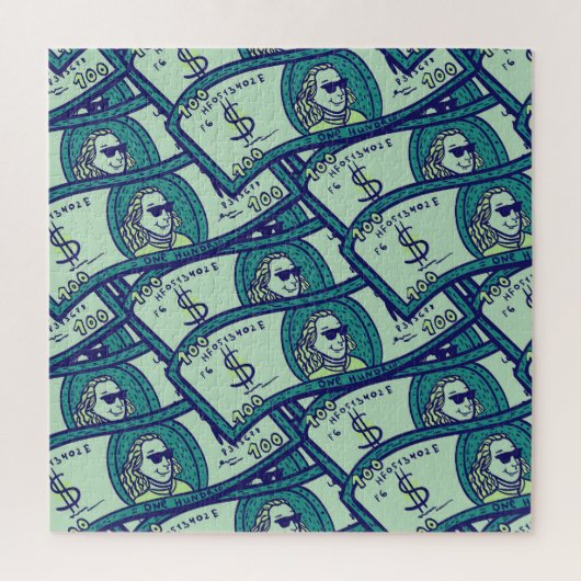 Puzzle Dollar Billets : Motif d'argent transparent (Vertical)