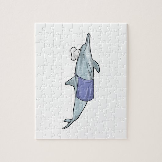 Puzzle Dolphin as Cook (Vertical)
