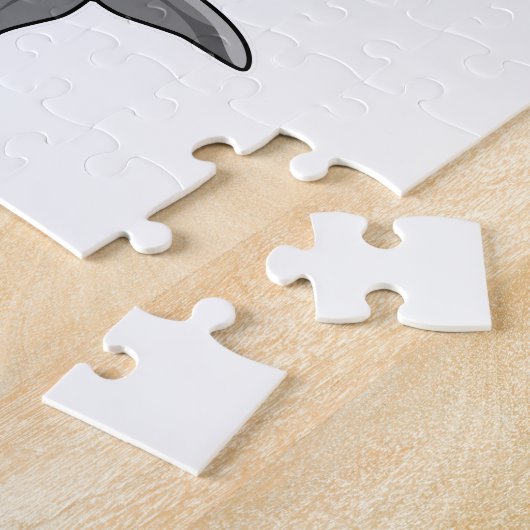 Puzzle Dolphin as Secretary with Stack of paper (Côté)