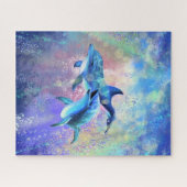 Puzzle Dolphin Couple Happy Family (Horizontal)