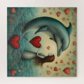 Puzzle Dolphin Love 1 (Horizontal)