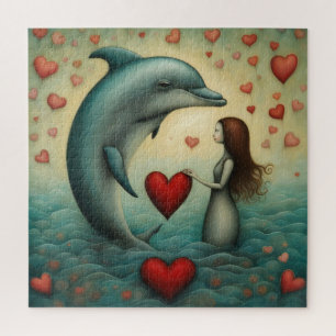 Puzzle Dolphin Love 1