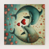 Puzzle Dolphin Love 2 (Horizontal)
