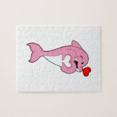 Puzzle Dolphin Love Heart (Horizontal)