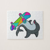 Puzzle Dolpin comme patineur avec skateboard (Horizontal)