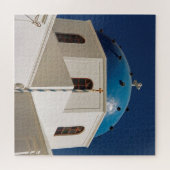 Puzzle Dôme bleu, Santorin, Grèce 676-pc (Horizontal)