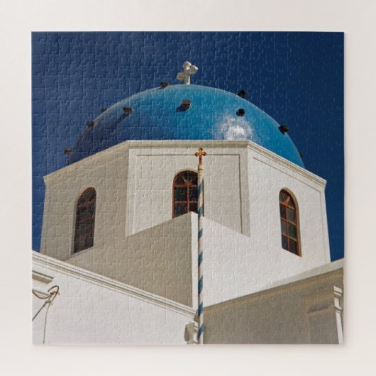 Puzzle Dôme bleu, Santorin, Grèce 676-pc (Vertical)