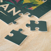 Puzzle Dominican Republic Beach Illustration Travel Art (Côté)